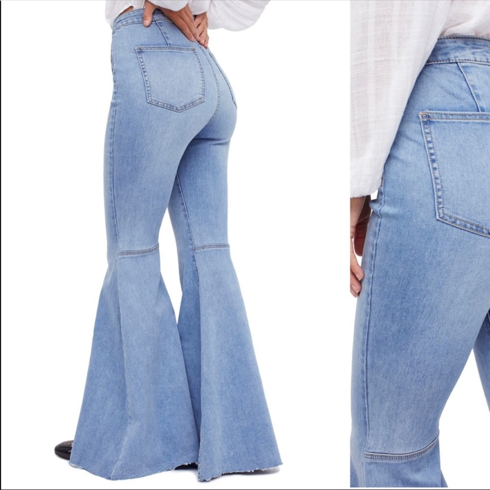 Free People “Just Float” bell bottoms 💕